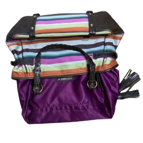 Coach Legacy Stripe Varsity Tote Bag Multicolor Canvas & Brown Leather –  12613 - Picture 14 of 16